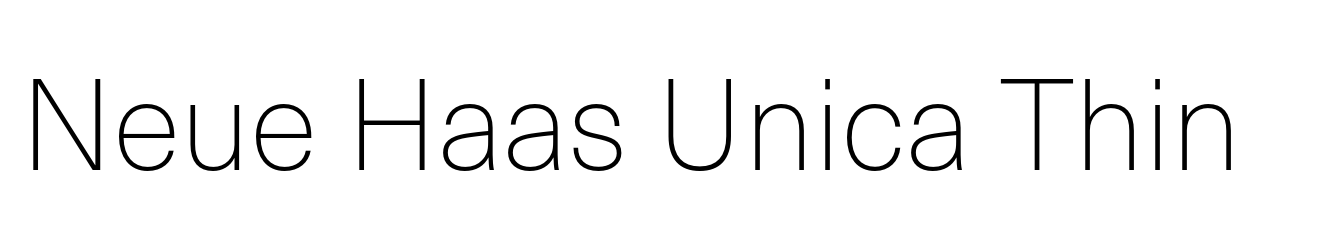 Neue Haas Unica Thin